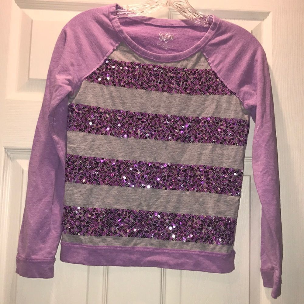 (5/$25) Justice lavender sequined sweatshirt